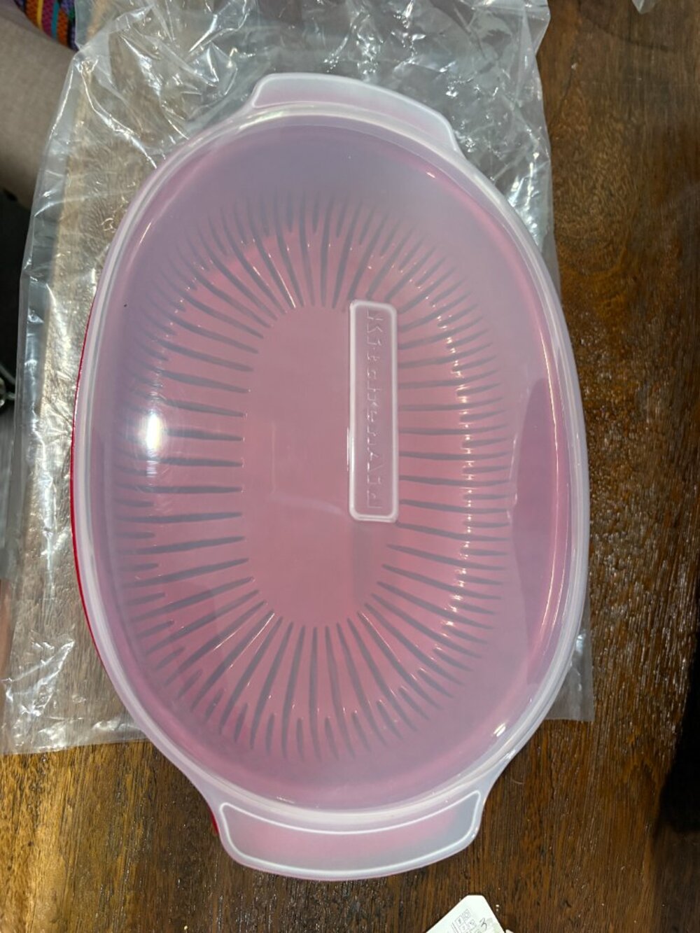 KitchenAid 3 Piece Steamer Set Microwave Cookewater Red NEW